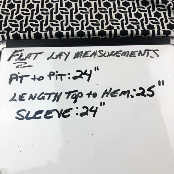 Lands' End Black and White Geometric Print Jersey Knit Long Sleeve Top Comfy - Picture 8 of 8